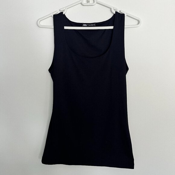 Zara Tops - Zara Basic Black Stretch Tank Top